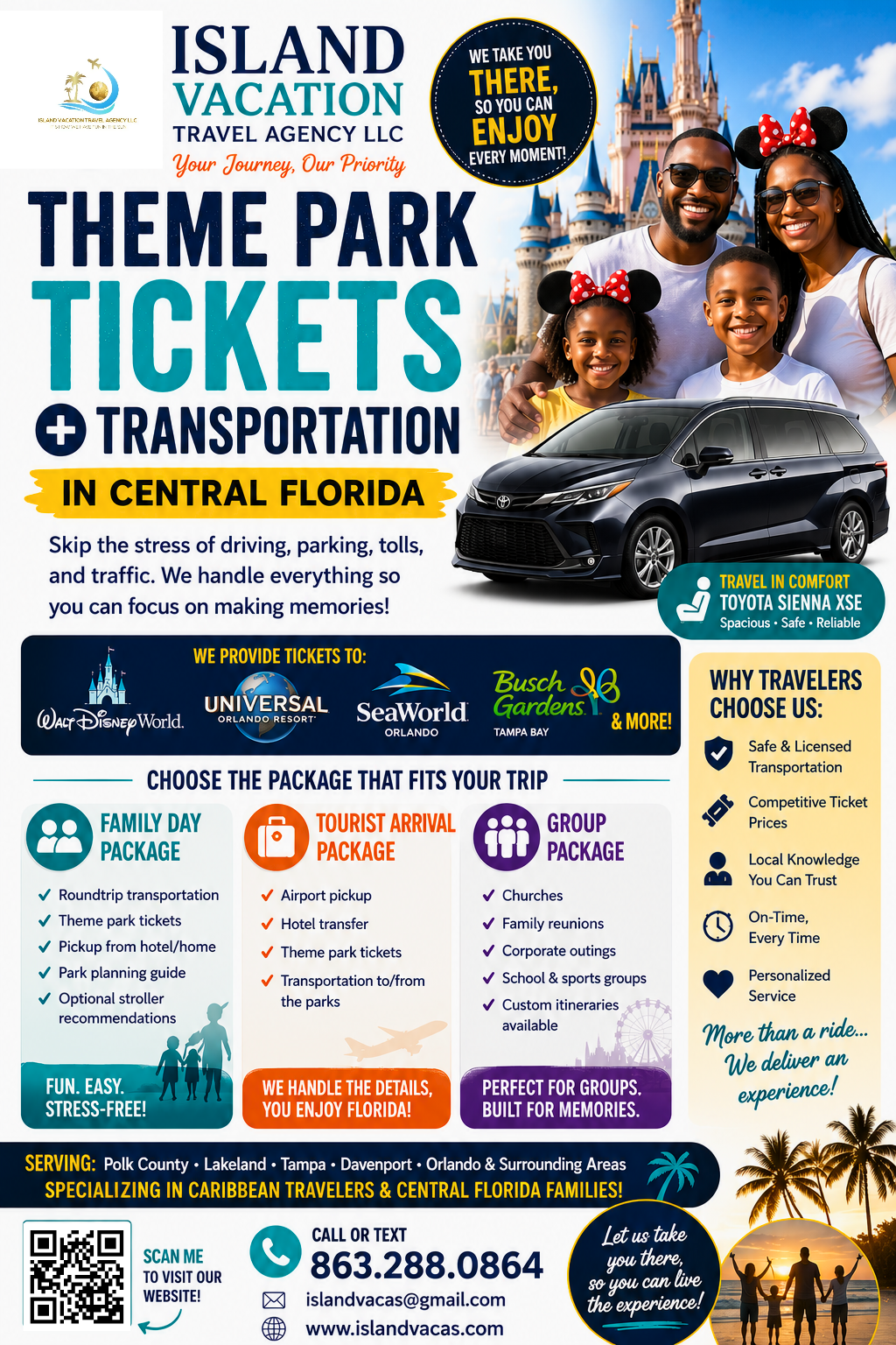 Theme Park Tickets + Transportation